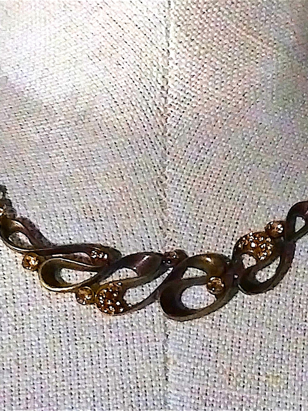 Twisted Link Necklace Crystals